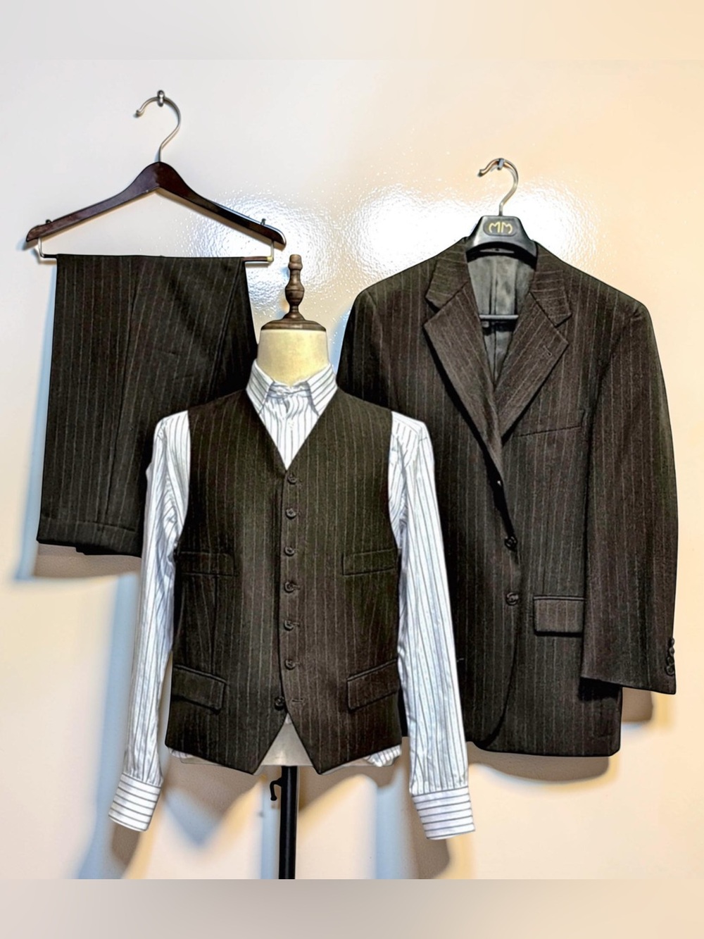Joseph Abboud for Nordstrom 3-Piece Suit | 40R | 100% Wool | Classic Tailored